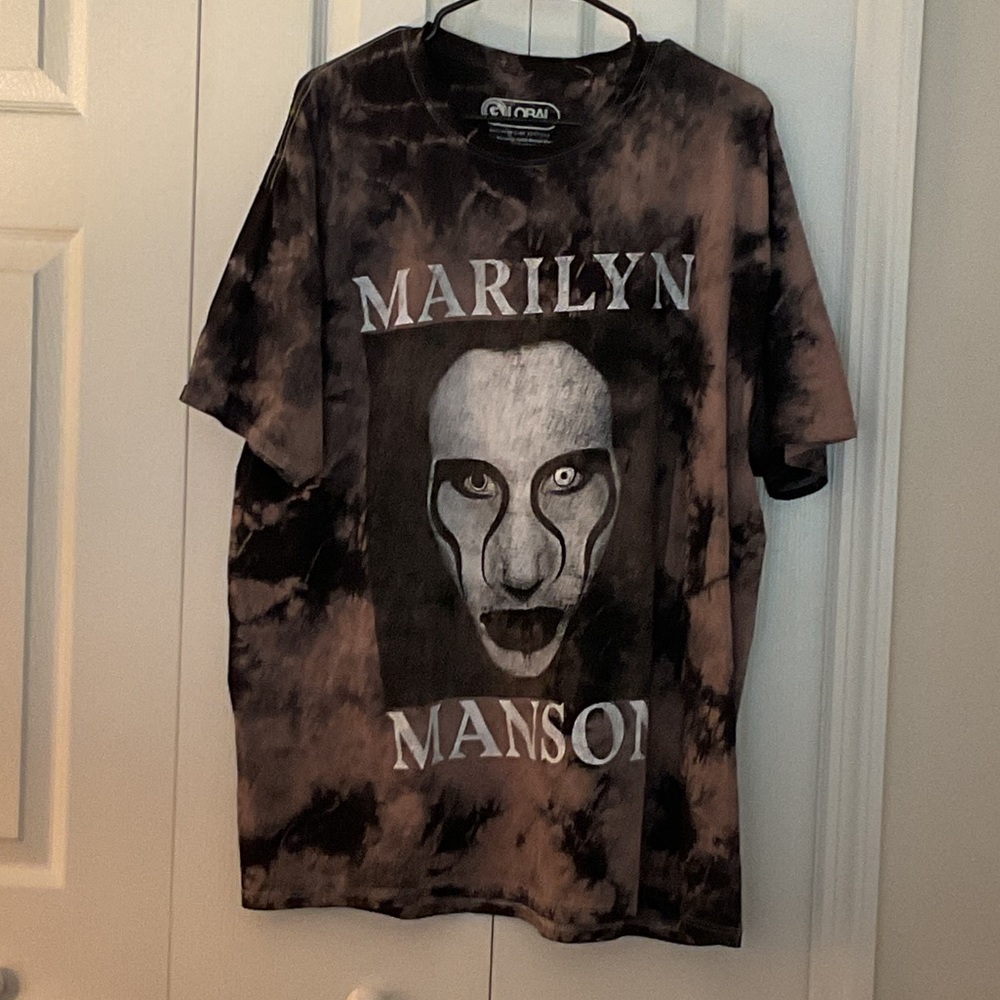 Marilyn Manson Tie-Dye T-Shirt - Black and Brown - Picture 2 of 5